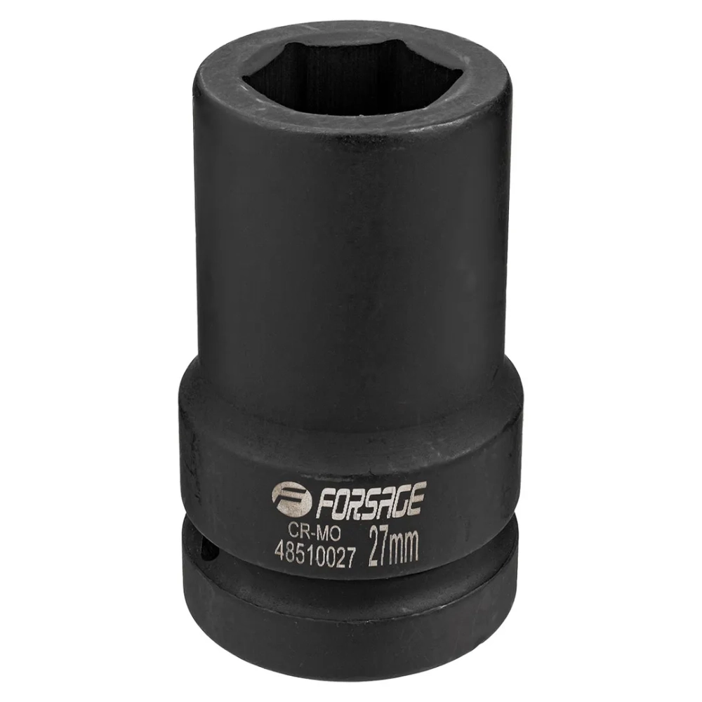 Головка ударная глубокая 27мм 6гр. 1'' Forsage F-48510027