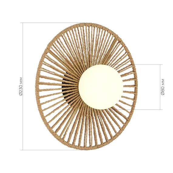 SLE6022-601-01 Светильник настенный бежевый/бежевый, белый G9 LED 1*5W LOOM