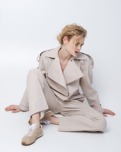 Кеды из натуральной замши бежевый