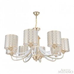 Подвесная люстра Arte Milano Florentia-3387 303387/8 Wh/Gd