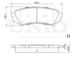 Колодки тормозные диск. задние UNIO BRP-20301
