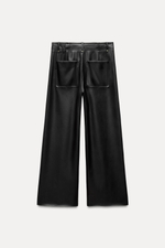 Брюки wide-leg из искусственной кожи — zw collection
