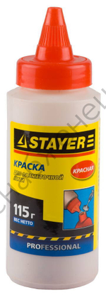STAYER 115 гр, Красная краска для разметочной нити (2-06401-2)