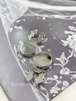 Накладка на пуговицу серебро (клипсы)