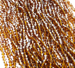ББ030НН3 Хрустальные бусины "биконус", цвет: коричневый прозрачный, размер 3 мм, кол-во: 95-100 шт.