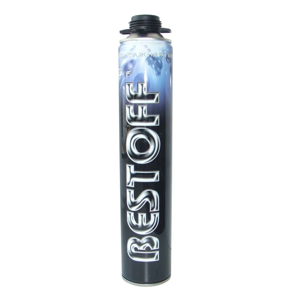 Монтажная пена BESTOFF PRO 65L 850 мл (всесез.) пистолетная 950 гр, до 65 литров