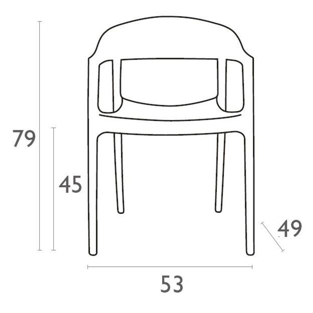 Кресло пластиковое Siesta Contract Carmen, белый