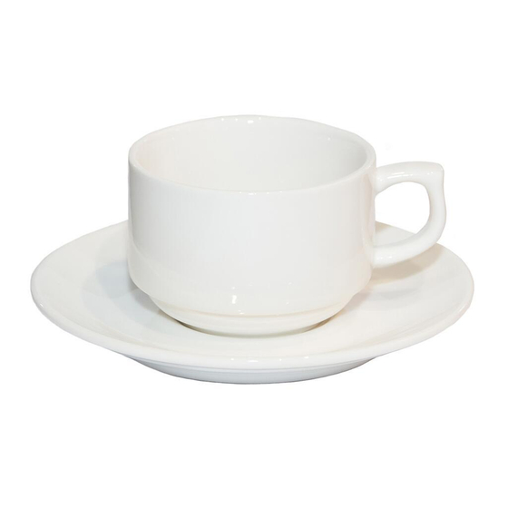 Чайная пара 180 мл белая d 8,2 см h5,5 см   (Бариста) Stackable P.L. Proff Cuisine [4]
