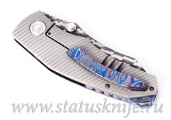 Нож Осаренко Дмитрий 10.20 Vegas Forge Damascus Zirconium Titanium Timascusфотография - 9