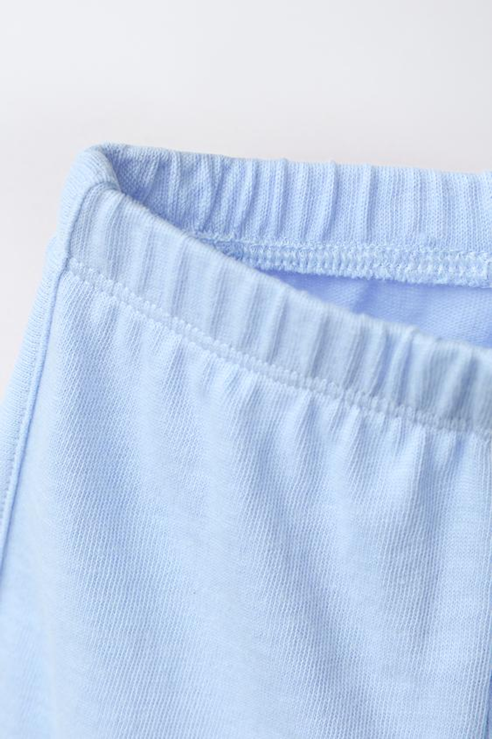 ZARA КОМПЛЕКТ ИЗ ФУТБОЛКИ И ШОРТОВ-БЕРМУДОВ ИЗ ПРЯЖИ ФЛАМЕ, ГОЛУБОЙ