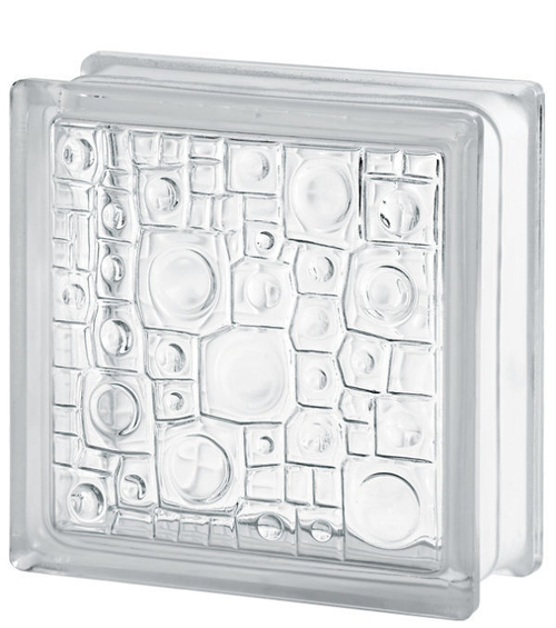 Стеклоблок бесцветный губка Vitrablok 19х19х8