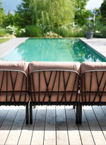 Диван пластиковый с подушками Nardi Komodo 3, антрацит, розовый