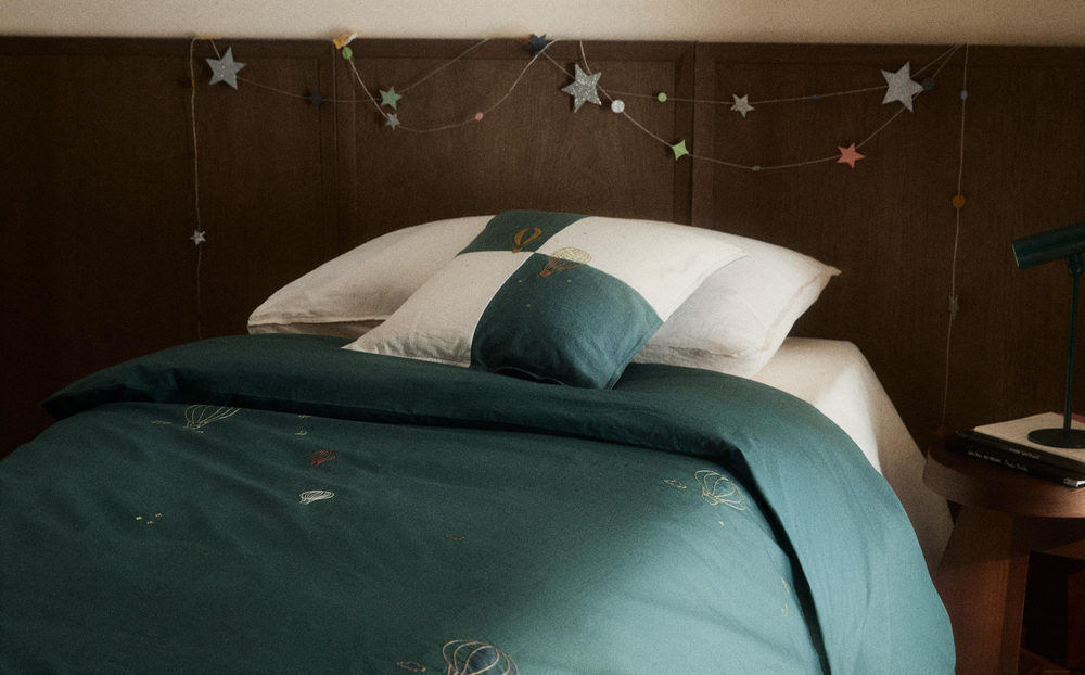 Пододеяльник Zara Home, хлопок 100%, однотонный, 2618/088