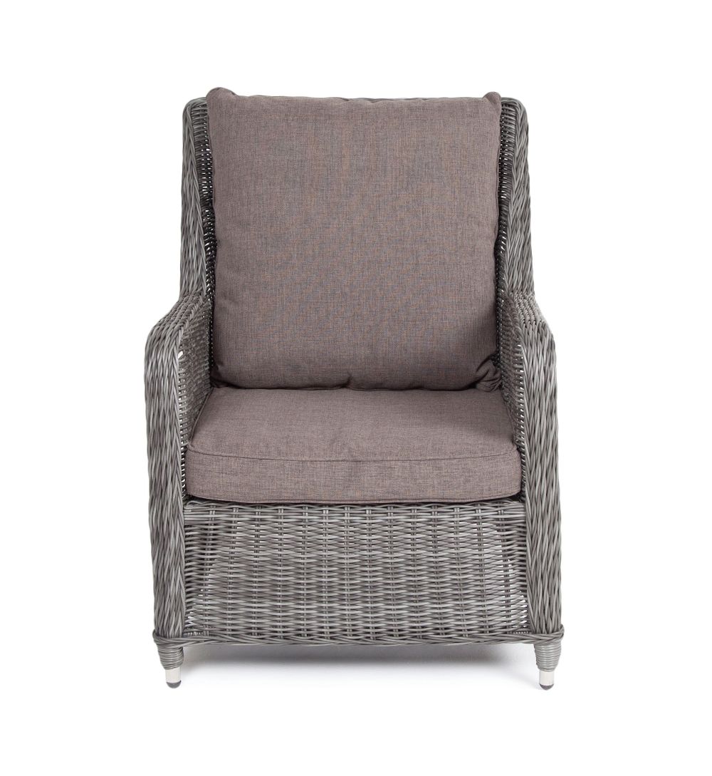 "Гляссе" кресло плетеное из искусственного ротанга, цвет графит