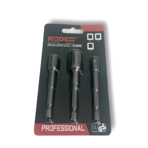 Набор переходников (адаптеров) шестигранник 1/4" на квадрат 1/4", 3/8", 1/2"