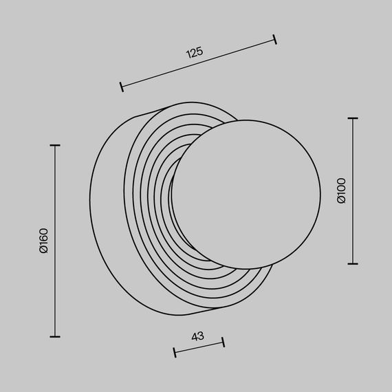 Бра Maytoni Modern MOD403WL-01BG1