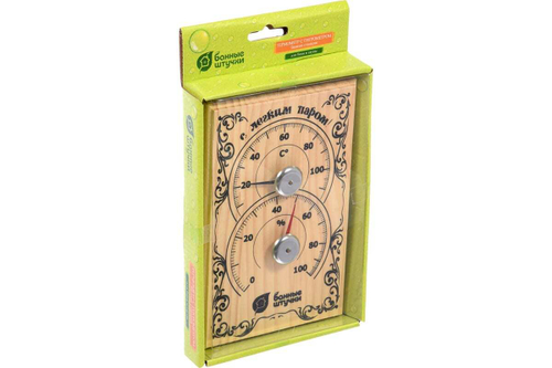 ТЕРМОМЕТР С ГИГРОМЕТРОМ БШ БАННАЯ СТАНЦИЯ 18Х12Х2,5СМ 18010