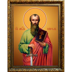 Павел Святой апостол. Икона на холсте.