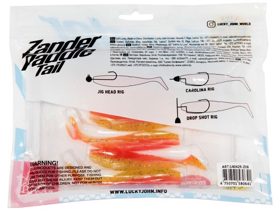 Виброхвосты LJ 3D Series Zander Paddle Tail 4.0in (10.00)/Z08 5шт.