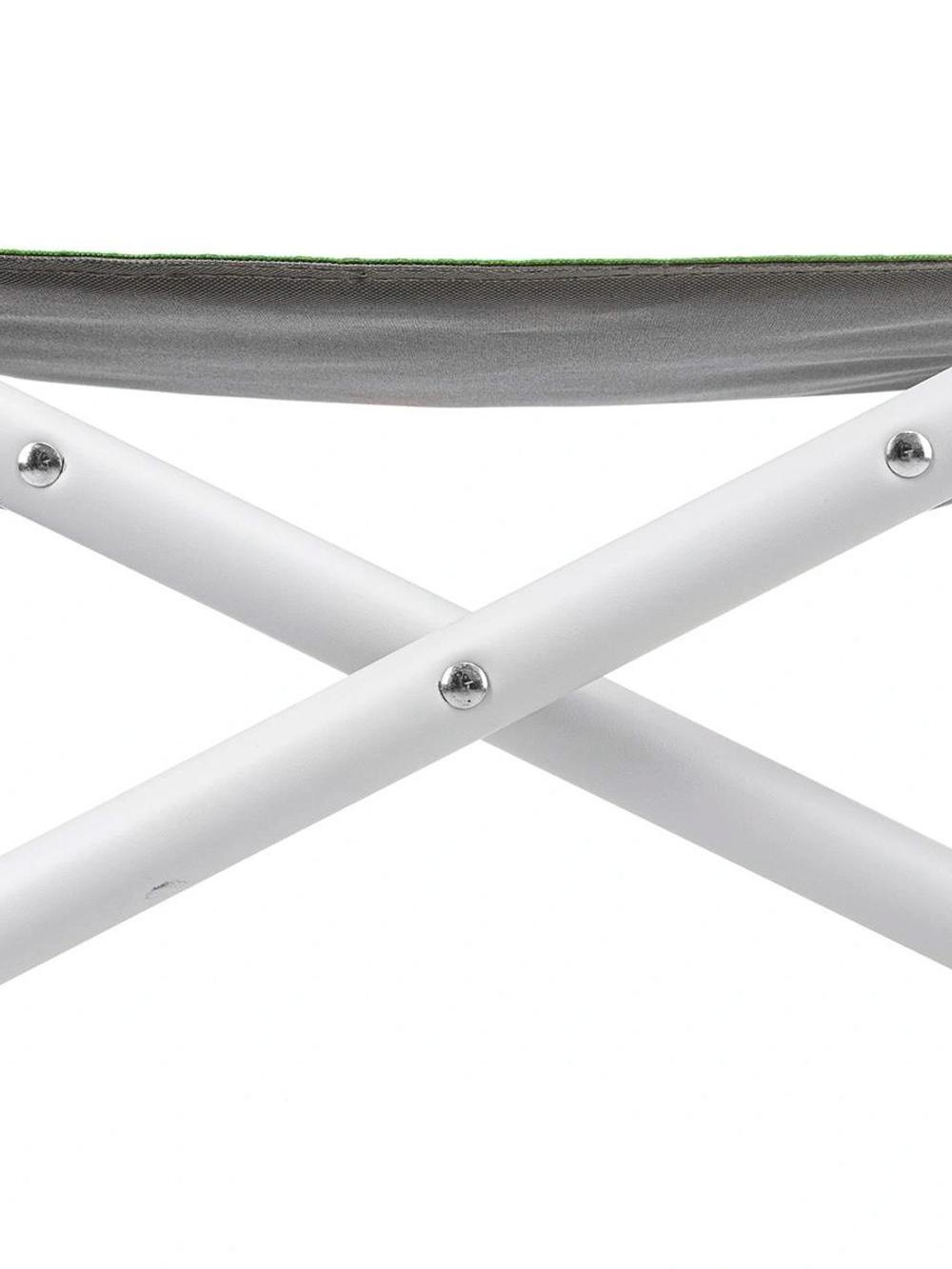 Кресло раскладное Nisus с откидывающим столиком.140кг, карман (алюм. д25) зеленый ромб/серый (N-DC-95200T-K-GG)