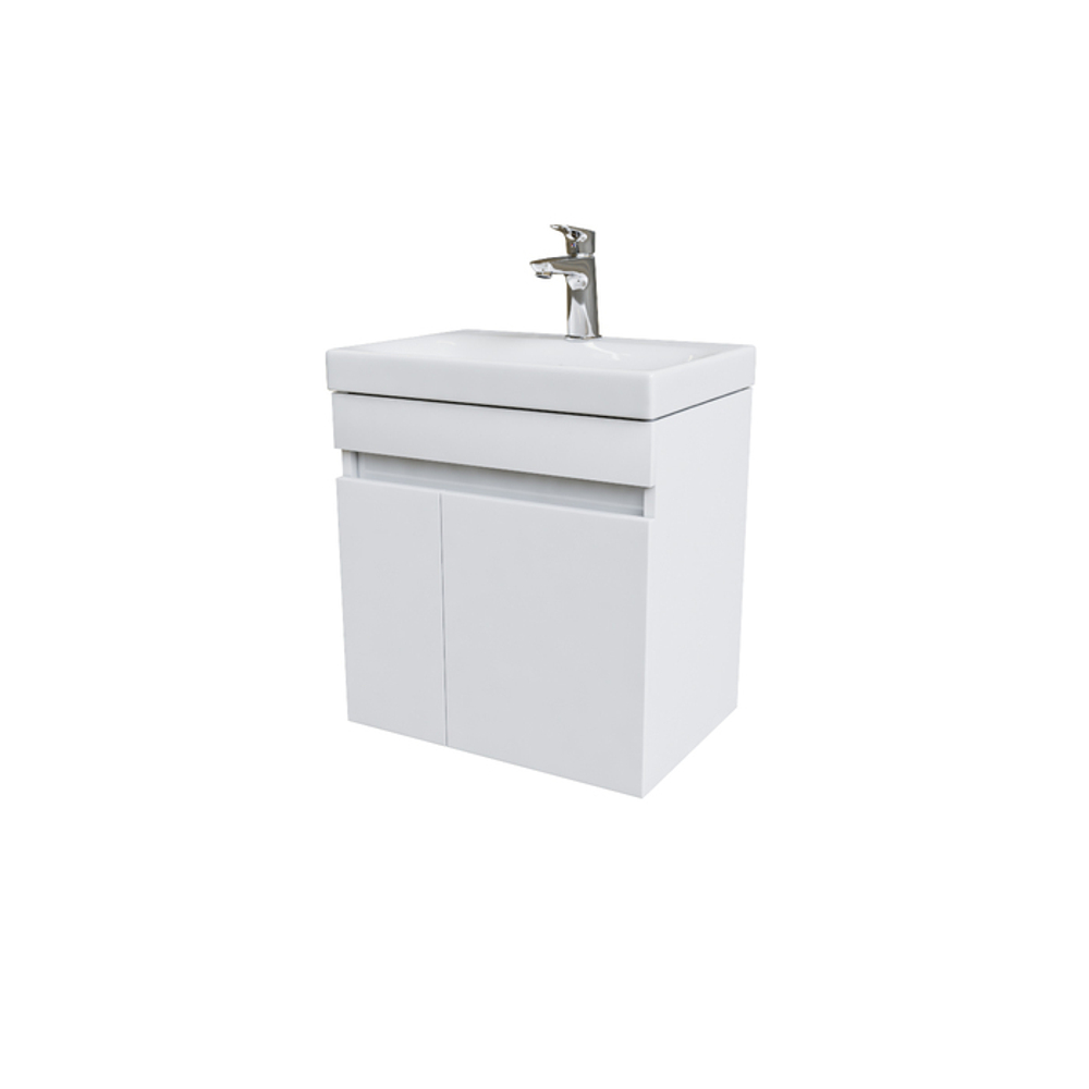 Тумба с умывальником подвесная с дверцами IDDIS Zodiac, белая, 50 см, ZOD5CD0i95K