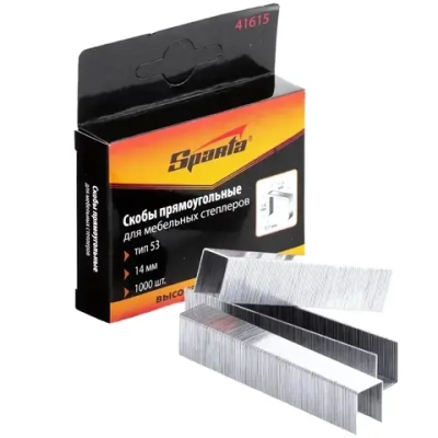 Скобы для мебельного степлера тип 53, 14 мм 1000 шт Sparta