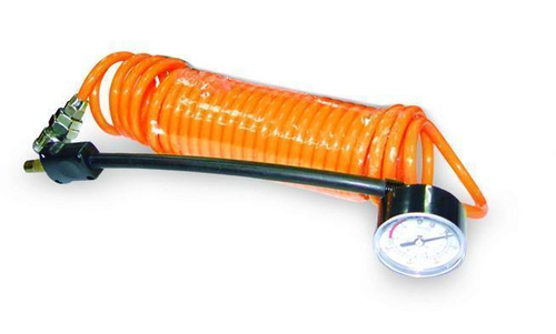 Шланг удлинитель с манометром для автомобильных компрессоров