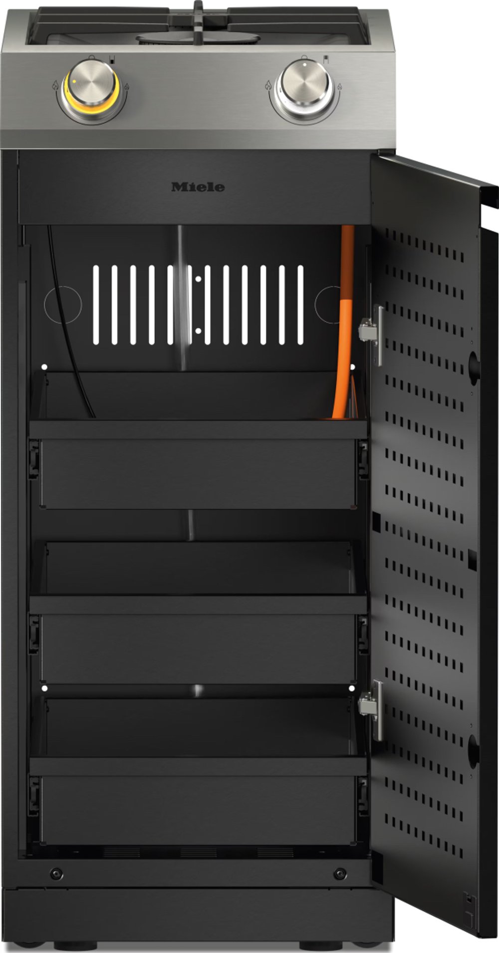 Модульная газовая варочная панель Miele Dreams – Cook S 2P с ящиками сталь