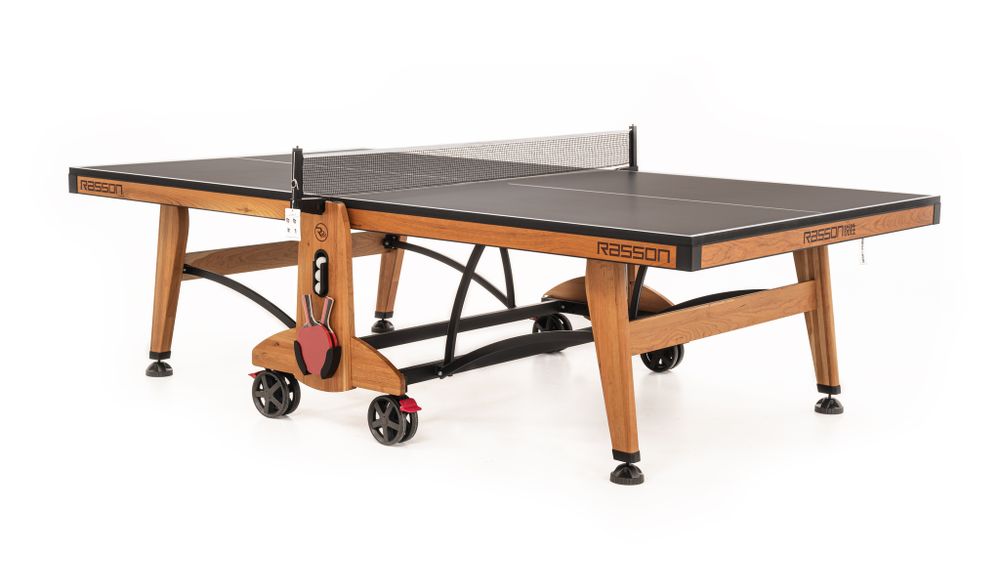 Теннисный стол складной для помещений &quot;RASSON PREMIUM T03 Indoor&quot; (274 х 152,5 х 76 см, натуральная вишня) с сеткой