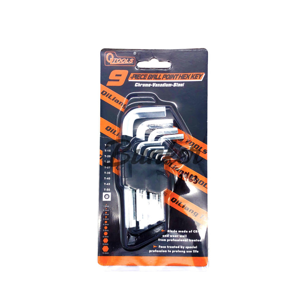 Набор шестигранных ключей 9шт., короткие A2002