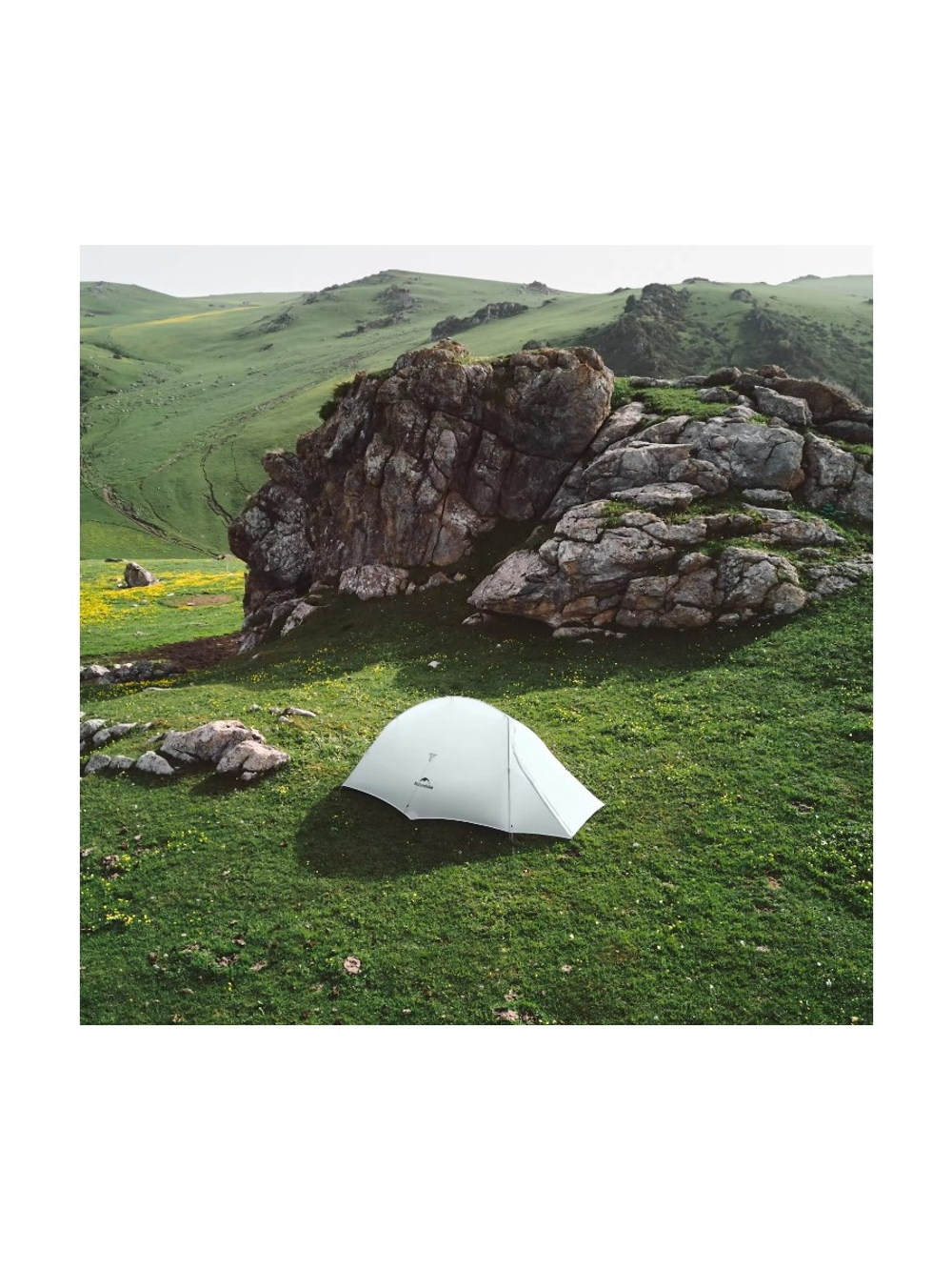 Палатка Naturehike Cloud Up UL Si 1-местная, алюминиевый каркас, серая