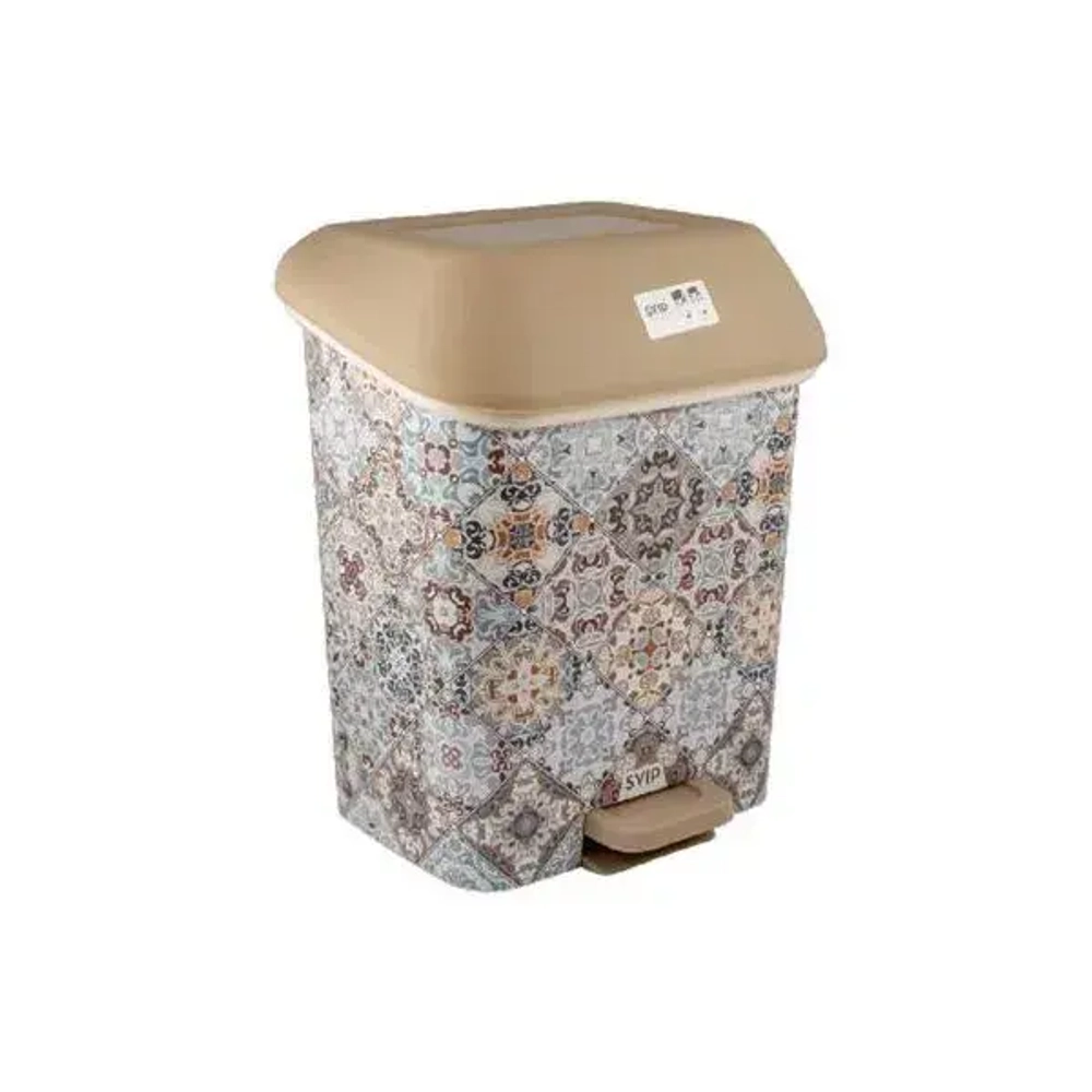 Контейнер для мусора с педалью 15 л Декор Марокко (комплект 2 шт)