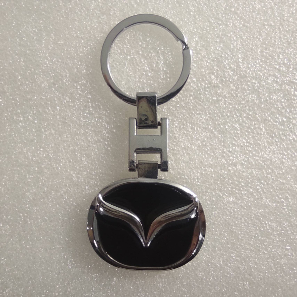 Брелок "Mazda" металлический (черный фон) (1 шт.)