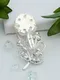 Брошь &quot;Цветок&quot;, роза нежная, цвет белый в серебре