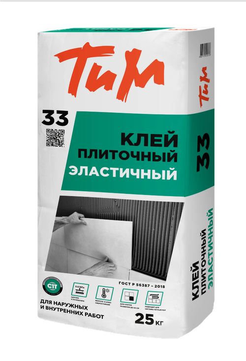 Клей для плитки Тим №33 25 кг