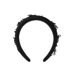 Ободок средний с бантами из бусин