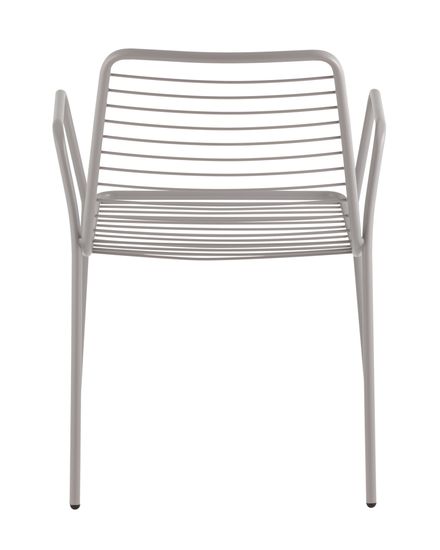 Стул с подлокотниками Дели металл серый