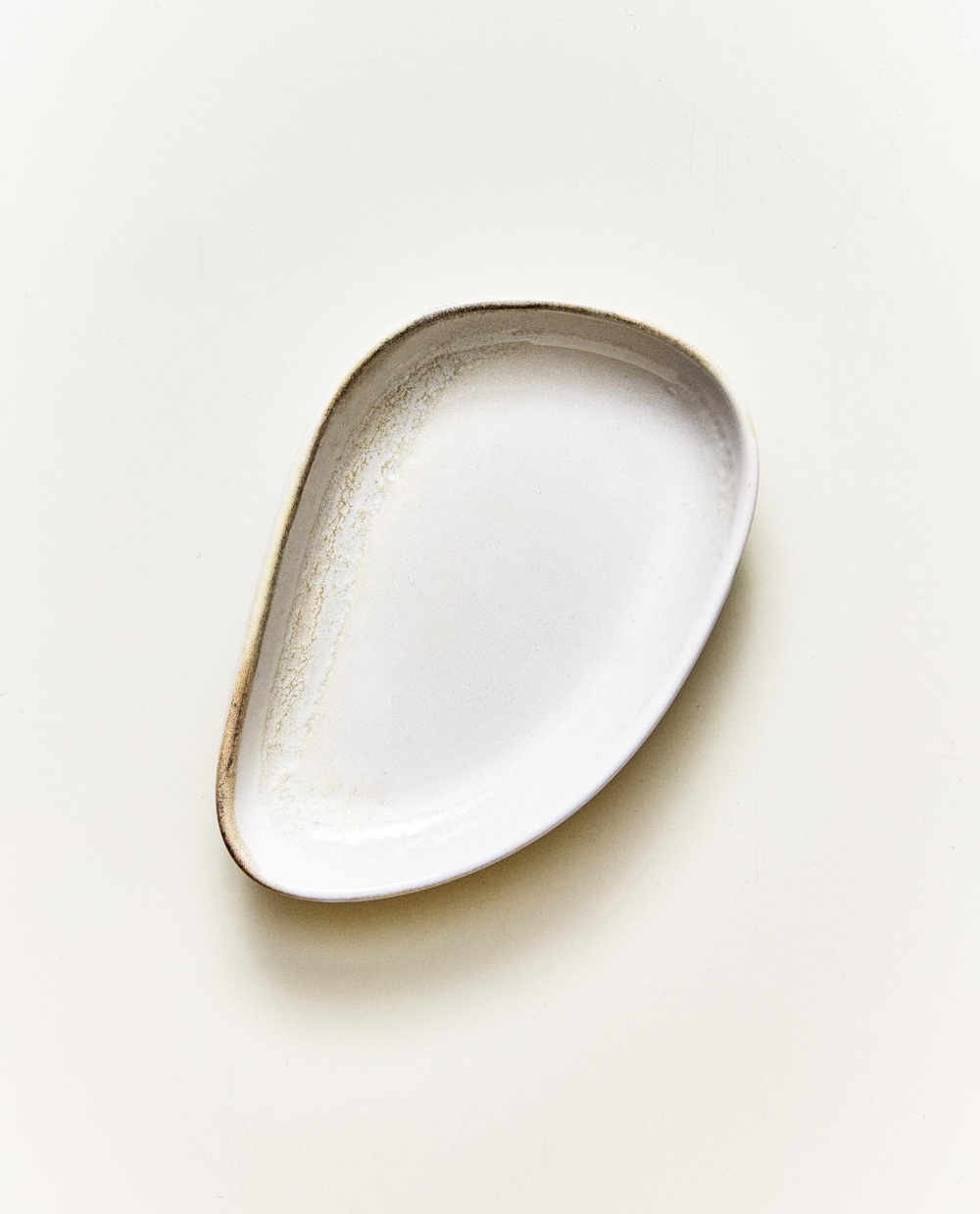 Zara Home тарелка из каменной керамики, цвет бежевый, 14 см