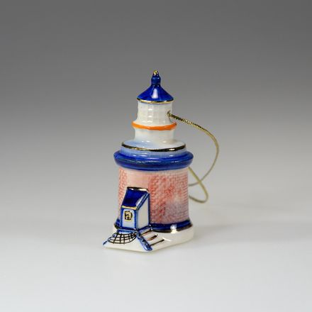 Фарфоровая елочная игрушка "Маяк" маленький