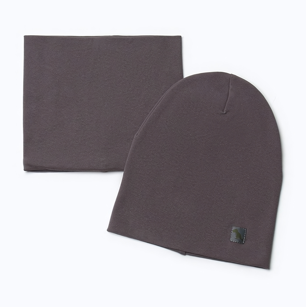 Шапка для мальчиков со снудoм цвет т.серый, р. 50, 9931335 HOH LOON