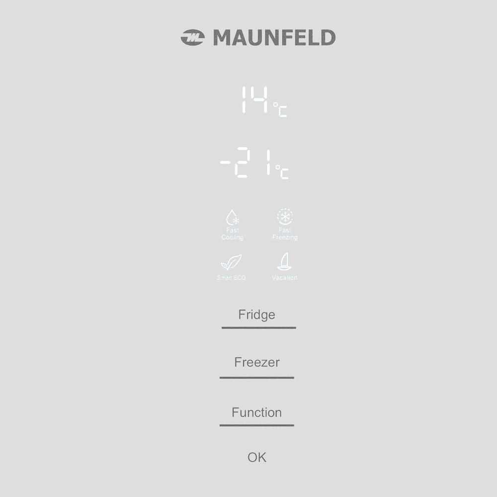 Холодильник Maunfeld MFF185NFW Matt Inverter