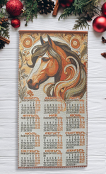 Календарь из гобелена на 2026 год Год лошади 39х78
