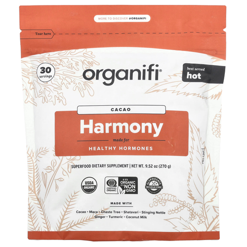 Organifi, Harmony, какао, 270 г (9,52 унции)