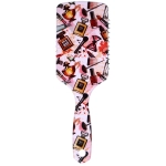 Расческа массажная прямоугольная форма «КОЛЛЕКЦИЯ ИМАНИ - МАКИТА», микс 4 дизайна, 24*7,5см (PVC упаковка)