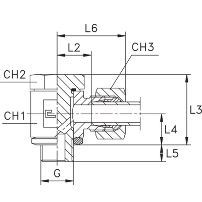 Соединение JE DL08 BSP 1/4 (нерж.)