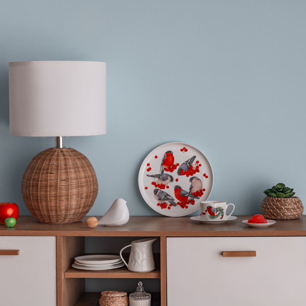 Чайная пара Farforite «Рябиновые бусы» 250 мл в подарочной коробке