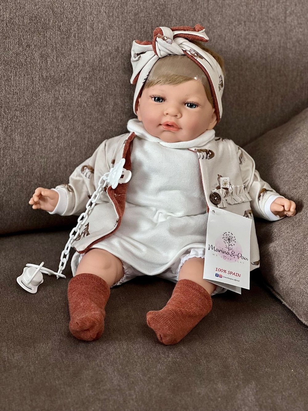 Кукла Marina and Pau 42cм Baby Sweet мягконабивная в пакете (M720K)