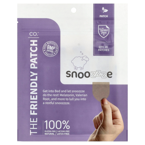 The Friendly Patch, Snoozzze, патч для сна с мелатонином, 28 шт.