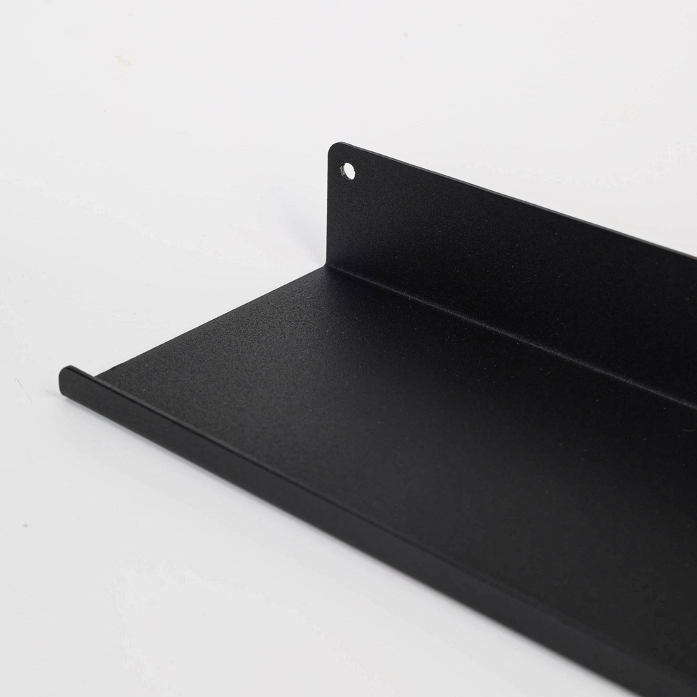 Полка MetaDec Plain настенная прямая, 40х10см черная, металл, 1шт