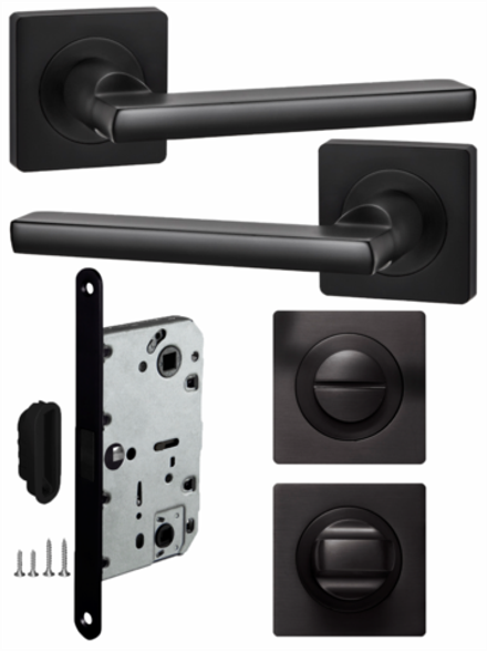 Ручка дверная с магнитной защелкой и фиксатором POLO